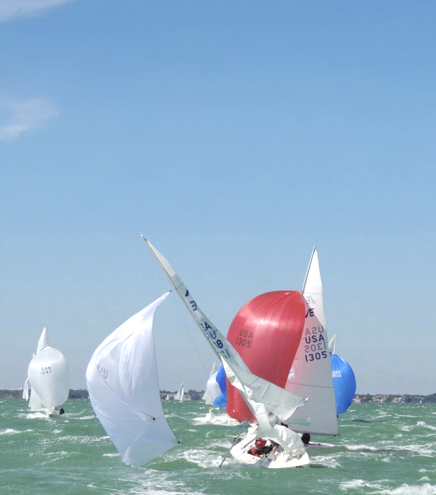 sailing an Etchells